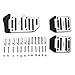 HDE 3 Piece Non Slip Pedal Kit Gas Clutch Brake Cover Pads for Manual Transmission Vehicles (Chrome and Black)