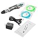 NEXGADGET Transparent USB 3D Printing Pen One Button Operation for Doodling, Art & Craft Making, 3D Modeling and Education, Come with 1.75mm Filament Refills