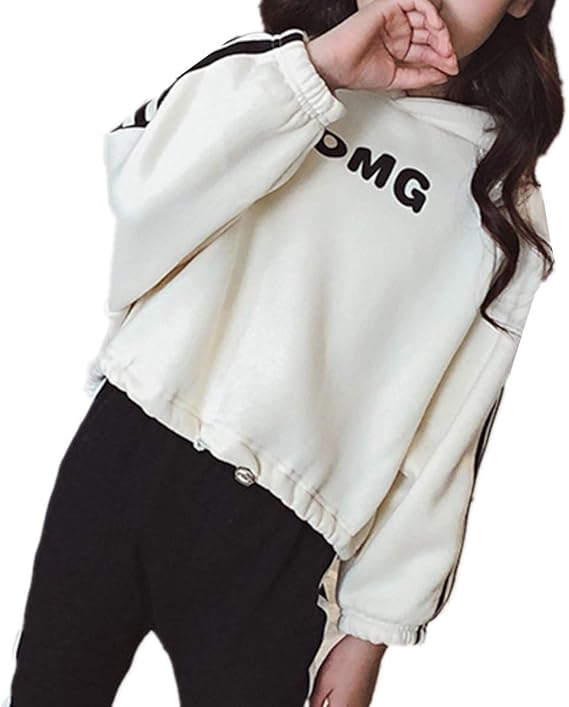 Amazon Infabe ガールズ トレーナー 長袖 パーカー キッズカットソー プルオーバー トップス 秋物 韓国ファッション 子ども服 フォーマル かわいい トレーナー パーカー 通販