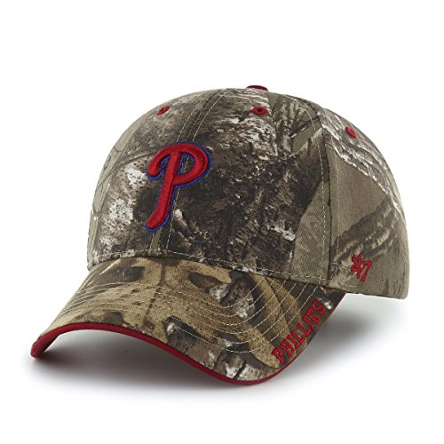 MLB Philadelphia Phillies '47 Frost MVP Camo Adjustable Hat, One Size Fits Most, Realtree Camouflage