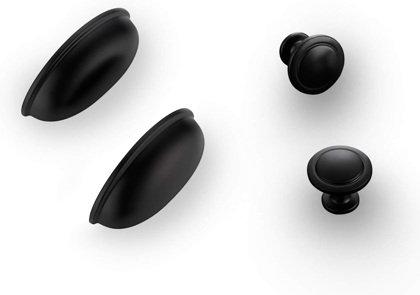 Ravinte 15 Pack 3 Drawer Pulls Flat Black Cabinet Cup Pulls Kitchen