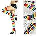 Oksale Women Rainbow Winter Warm Cable Long Boot Socks Over Knee Thigh High Stockings (Multicolor)