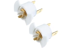 ACROPIX Headlight Headlamp Bulb Socket Adapter 33116-SD4-961 for Honda CR-V 2005-2006 Plastic White (Set of 2) Car Parts