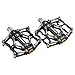 BONMIXC Mountain Bike Pedals Flat Bicycle Pedals Sealed Bearing Metal Platform Road Bike Pedals Black 9/16