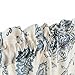 jinchan Kitchen Curtains 36 Inch Length Paisley Scroll Printed Linen Short Window Tier Curtains for Bathroom Medallion Design Burlap Vintage Jacobean Floral Small Cafe Curtains 2 Panels Blue on Beige