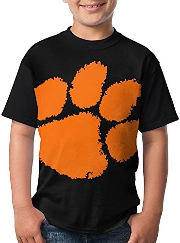 WRREL9Q Summer Teenager Boys Short Sleeve Shirts Tops Tiger Paw Youth Short-Sleeved T Shirts