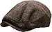 KBL-101 DBR L/XL Mixed Herringbone Ascot Ivy Newsboy Hat