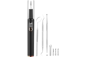 Power Plaque Remover, Teeth Cleaning Kit, Portable Plaque Remover Tool, Dental Tools, Teeth Cleaning Tools with 3 Replaceable