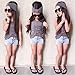 FEITONG 1Set Kid Baby Girls Vest Top Clothes + Jeans Pants Shorts+Scarf Suit Outfit (Age 5-6Y)