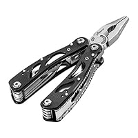 Poeland Multitool Pliers Set Stainless Steel Screwdriver Tool with 11 Screwdriver Bits Black
