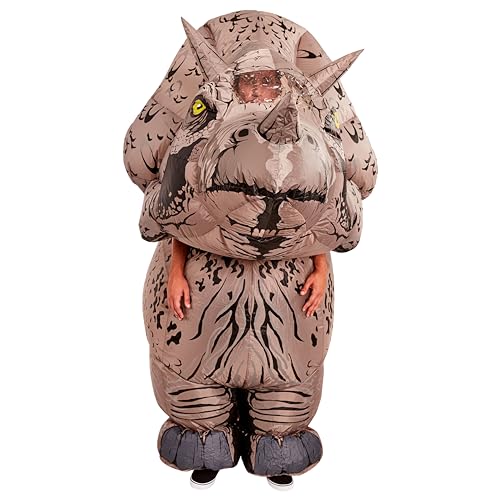 Rubies Triceratops Inflatable Dinosaur Costume for Adults, Unisex One Size