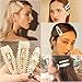 20Pcs Pearl Hair Clips Cute Acrylic Resin Hair Barrettes for Women Girls,Fashion Geometric Alligator Hair Pins Accessories for Valentines Day Birthday Wedding Party Headwear Styling Tools