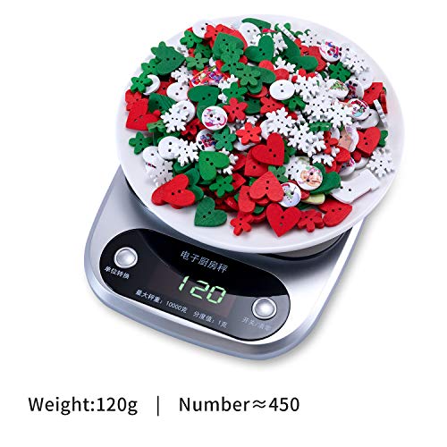 favide 450 Pieces Wooden Buttons Christmas Style Sewing Button DIY Craft Decoration, Mixed Color 2 Holes - Thumbnail 5