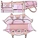 Large Clear PVC Top Handle Shoulder Bag Tote Handbag 2 Piece Set Leather Crossbody Purse Pink