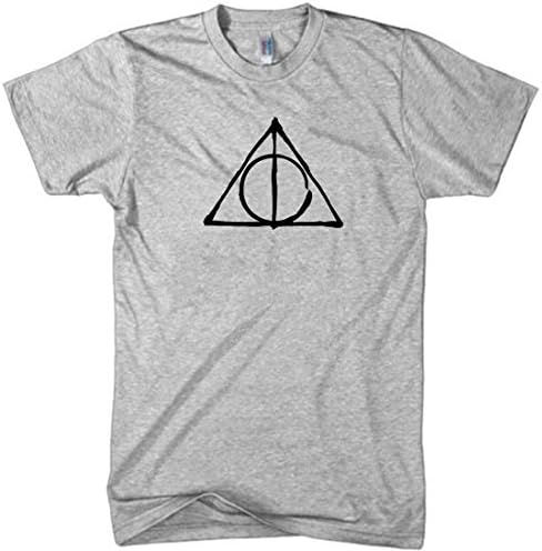DEATHLY HALLOWS MENS SHIRT HARRY POTTER GUYS T-SHIRT (XL, Heather Gray)