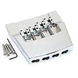 Hipshot Brass Bridge For Rickenbacker Bass - CHROME