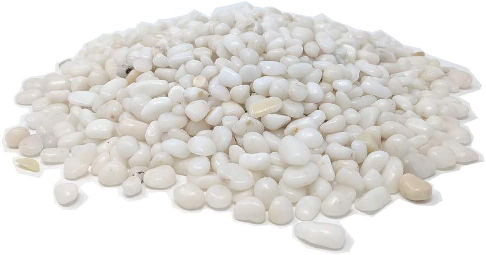 Midwest Hearth Natural Decorative Polished White Pebbles 3/8" Gravel Size (10-lb Bag) : Garden & Outdoor