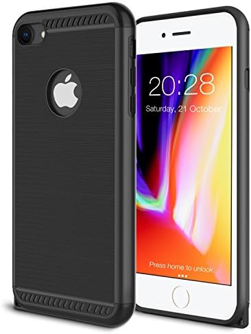 iPhone 7 Case, iPhone 8 Case, Typesee Premium Hybrid Anti-Scratch Protective Resistant Dual Layer Rugged Cover for Apple iPhone 7/iPhone 8 (Black)