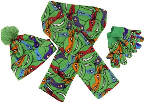 Teenage Mutant Ninja Turtles Fleece Hat Scarf and Gloves Set S M L