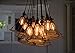 Moonrock & Co. Vintage Edison Light Bulbs - 60W Old Fashion Squirrel Cage Filament - 120 Volts - 230 Lumens - ST58 Teardrop - Dimmable Antique Amber Lighting - Warranty Included