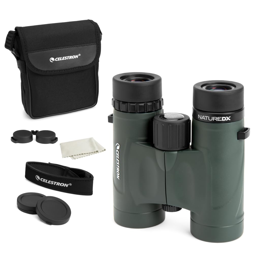 Celestron 71331 Nature DX 10x32 BaK-4 Prism Binoculars, Green