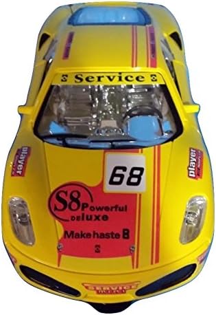PERFECT LIGHT SYSTEM RADIO REMOTE CONTROL SPORT RACING CAR - SUPER ROADSTER - YELLOW