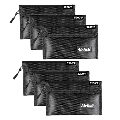 Fireproof money bag with zipper