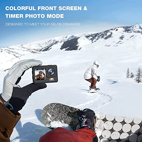 CAMWORLD Action Camera 4K 24MP,170DegreeWideAngle WiFi Waterproof