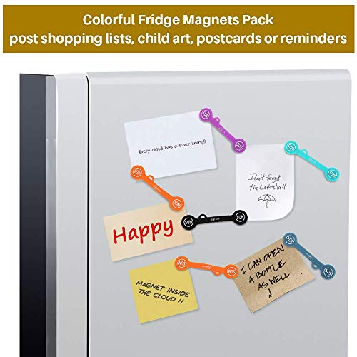 SUNFICON Earbuds Cord Organizers Magnetic Cable Clips Bookmark Whiteboard Noticeboard Fridge Magnets Keychain Headphone Cable USB Charging Cord Manager Keeper Wrap Twist Ties Strap, 5 Pack - Thumbnail 6