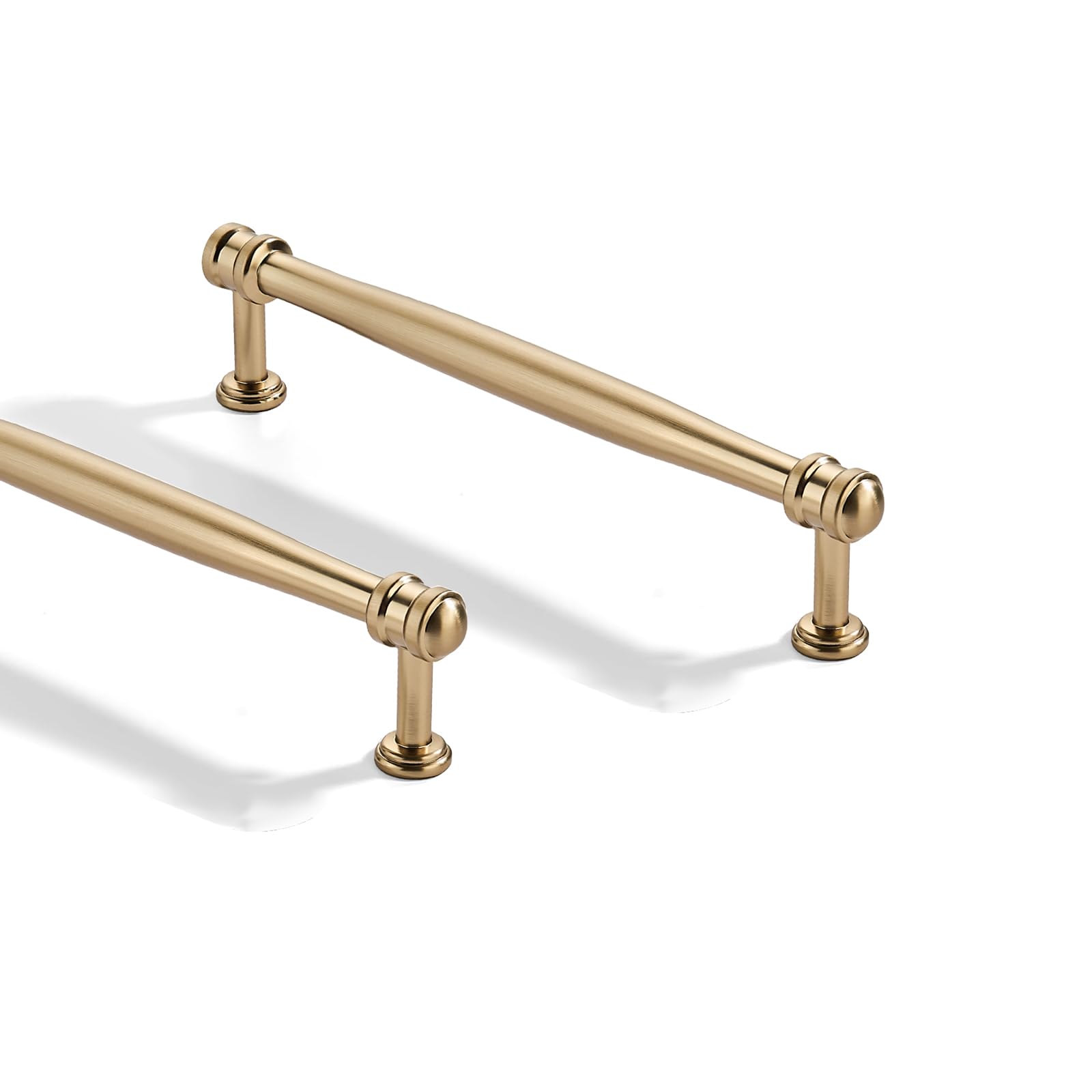 Photo 1 of LONHECAN 10 Pack 5 inch(128mm) Center to Center Brushed Brass Cabinet Pulls Solid Cabinet Hardware Heavy-Duty Drawer Pulls Kitchen Handles for Cabinets Cupboard Handles