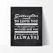 Goddaughter Gift from Godparents, Unique Christening Gift, Baptism Gift for Goddaughter from Godmother or Godfather, Goddaughter Quote Sign by Ocean Drop Designs
