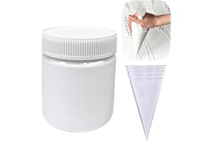 JAJADO Acrylic Modeling Paste 3D Art Texture Paste 9.88oz/280ml, Ideal for Wood/T-Shirts/Glass/Stone, Sculpting Material Fast Drying Gesso Alternative DIY Crafts Projects (Modeling Paste with Bags)