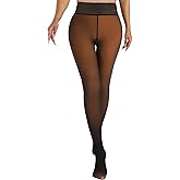 ARMOROSE Fleece Lined Tights Women,Fake Translucent Thermal leggings Winter Warm Pantyhose Skin Colored