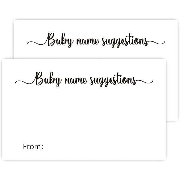 Baby Name Suggestion Sign For Shower Games - 5x7 Inch Kraft Sign With 50 Cards, Minimalist Design - View #9