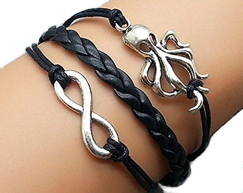 Steampunk Bracelet,Octopus Bracelet, Infinity Bracelet,Charm Chain Sailor Bracelet
