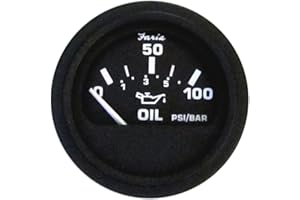 Faria 12845 Euro Oil Pressure Gauge - 100 PSI, 2"