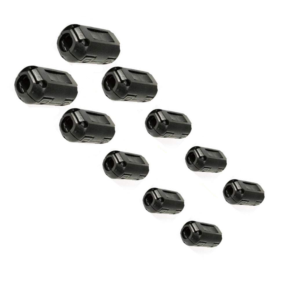 YARADECRO 10pcs Clip-on Ferrite Ring Core RFI EMI Noise Suppressor High-frequency Filter Cable Clips Clamp Bead Anti-interference for USB Data Loudspeaker Cable (10 pcs 3.5-13)