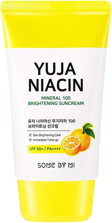 Some By Mi Yuja Niacin Mineral 100 Brightening Sunscreen (50ml 1.69fl.oz) Sun Protection Cream