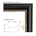 Artcare by Nielsen Bainbridge 12x15 Tuscan Collection Black and Gold Archival Document Frame with Warm White Mat for 8.5x11 Document