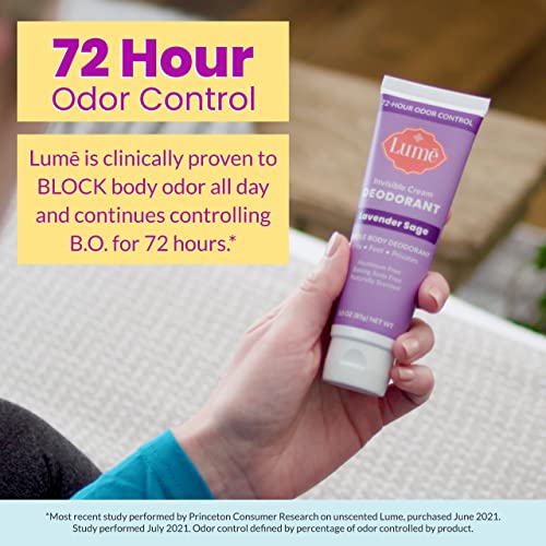 Lume Deodorant Cream Tube Underarms and Private Parts Aluminum Free