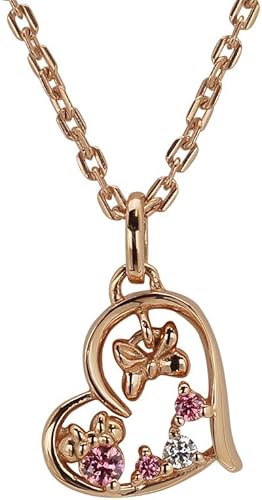 Amazon ウィスプ Wisp ディズニーコレクション ミニー シルバー ペンダント ネックレス ピンクゴールドメッキ キュービックジルコニア Vpcdsw0022 ネックレス 通販