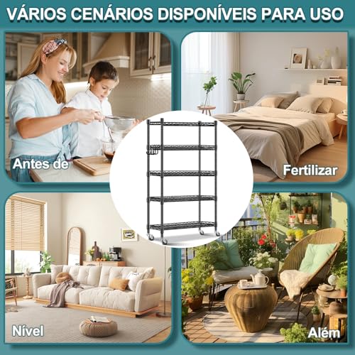 Estante de Aço, Estante Aço 5 Prateleiras 185 * 91 * 35 CM, Estanté para Livros, Estánté, Estánte Prateleira, Estantê Industrial, Estántê Cozinha