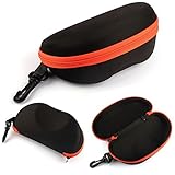 Mokingtop(TM)Fashion Portable Carabiner Eye Glasses Sunglasses Hard Case Protector Box (Orange)