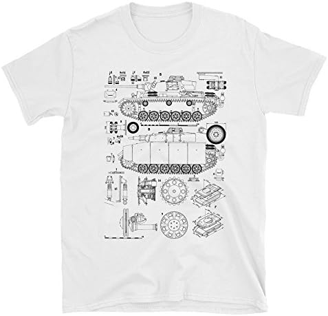 PrintoDTG 1930s Panzer III Second World War T-shirt Military Tee Anti-Tank 7.5 cm