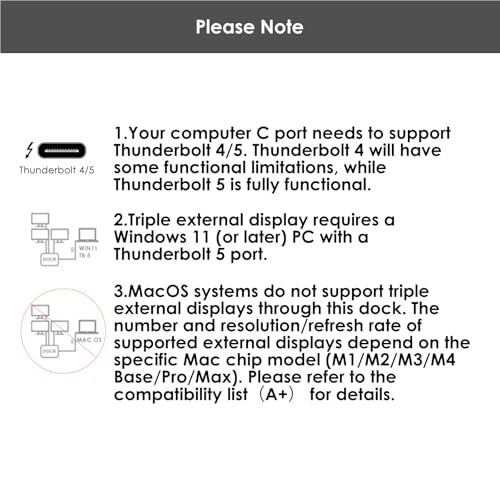 WAVLINK Intel Certified Thunderbolt 5 Dock, 12-in-1 TB5 Docking Station with 120Gbps Max Transfer, 140W PD, 2.5G Ethernet, 4X USB-A 3.2 Gen 2, SD4.0, for Windows 11/Mac OS 14.6 or Later TB5/4 Laptops