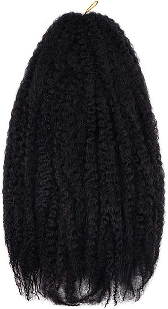 Amazon Co Jp ブルゾンちえみ かつら Y Dwanyeアフロキンキー マーリー三つ編みヘアーツイストかぎ針編みの髪 Color 1 服 ファッション小物