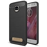 Moto Z2 Force Case , Vinve [Slim Thin] Carbon Fiber TPU Shock Absorption Anti-Scratches Flexible Soft Protective Case Cover for Moto Z Force (2nd Generation) - Black