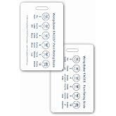 Scrubs and Stuff LLC Wong-Baker Faces Pain Rating Scale Vertical Badge ID Card Pocket Reference Guide (1 Card)