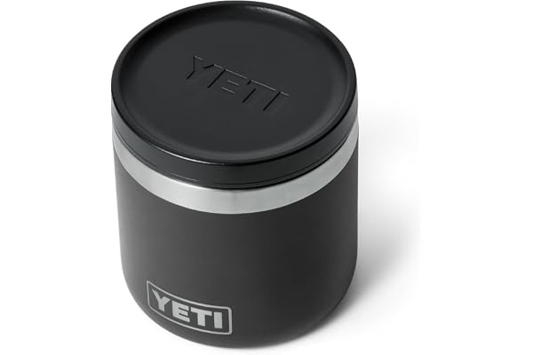 YETI Rambler 8 oz Food Jar, Vacuum Insulated, Stainless Steel, With Airtight Lid, Black