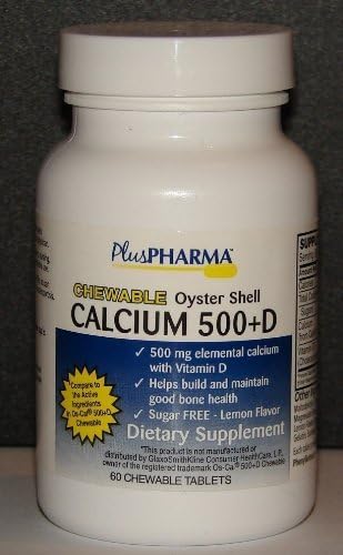 Chewable Calcium 500 plus D (Compare to Os-Cal 500 Chewable) 60ct by PlusPharma